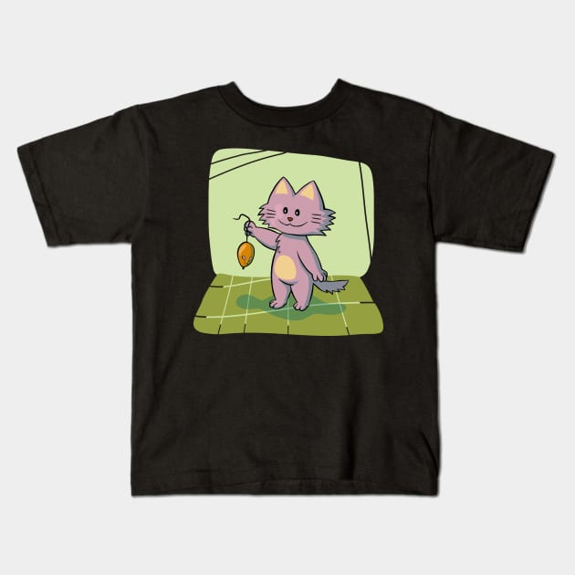 Mouse and Cat Kids T-Shirt by Bunlinked